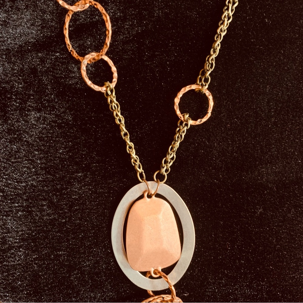 Multi-metal Long Pendant